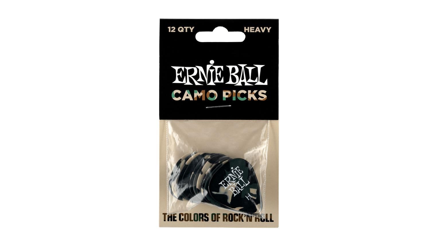 Amazon | 【正規品】 ERNIEBALL ピック カモフラージュ ヘヴィ 12枚